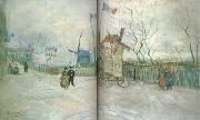 Vincent Van Gogh Street Seene in Montmartre:Le Moulin a Poivre (nn04) oil painting artist